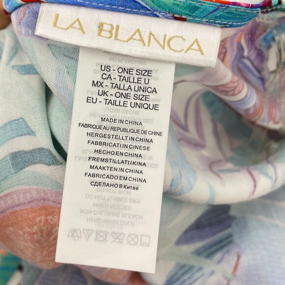 *La Blanca Tropics Of Tropez Kimono Swim Cover Up One Size - Picture 6 of 12